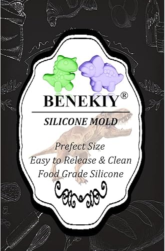 Miniatura 7 de Paquete de 2 moldes de silicona de dinosaurio con 12 cavidades 3D con temática de dinosaurios para hornear, herramienta de horneado para pastel de