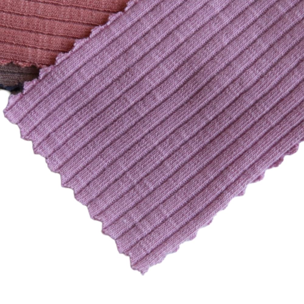 Tessuto in jersey di cotone a costine, tessuto elasticizzato a costine, tessuto a maglia, traspirante, per abbigliamento, larghezza 150 cm, lunghezza 200 cm