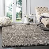 Safavieh Milan Shag Collection SG180-8080 Grey Square Area Rug (7' Square)