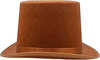 Vista 21 de Nicky Bigs Novelties Sombrero alto de fieltro para adultos, sombreros formales de fiesta de showman, accesorio novedoso para disfraz de Halloween