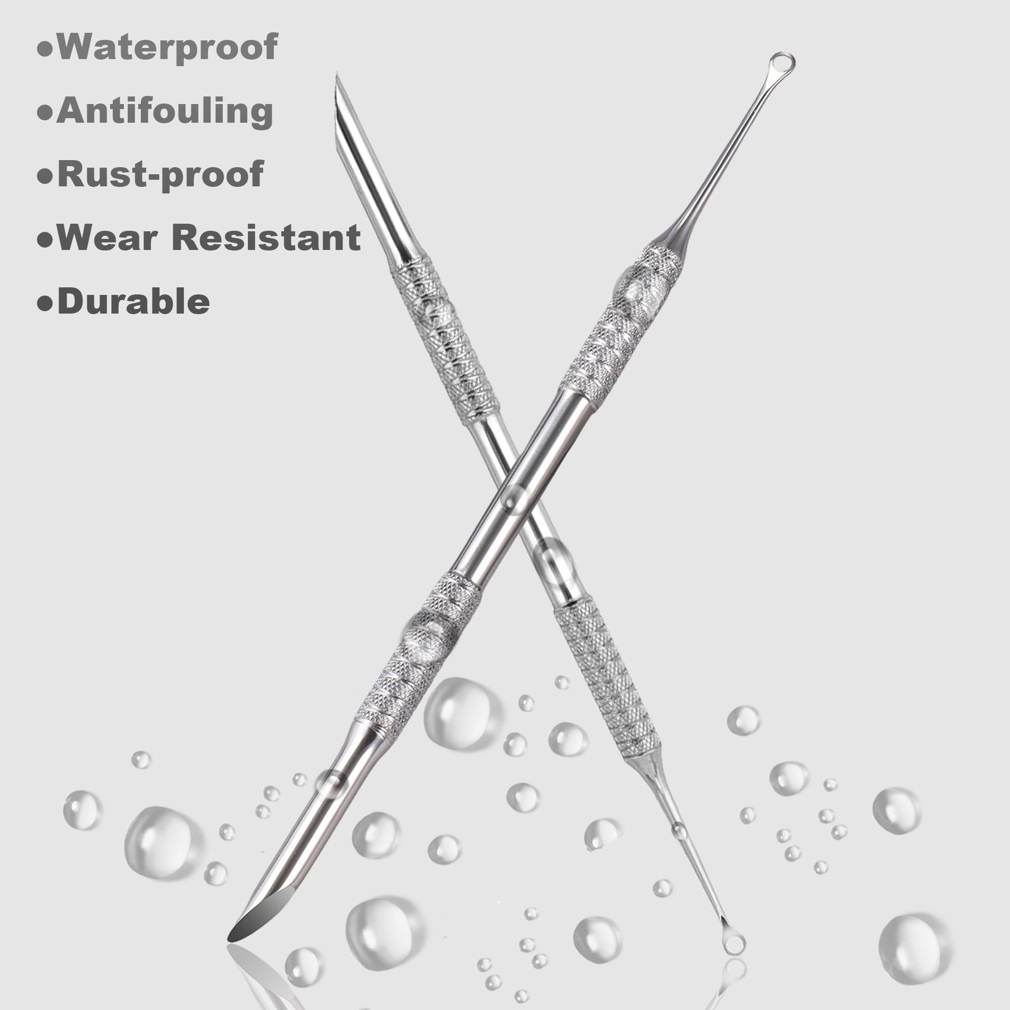 Vorbehandlung Nagelhautschieber, Russian Prep Nail Pushers, Dual Ended Cuticle Remover with 100/180 Grit Sandpaper Sheets, Nail Care for Manicure Pediicure Nail Art