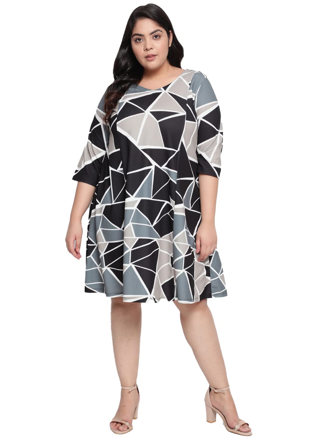 AMYDUS Plus Size Dress for Women | Printed | A Line Fit | Cloud Soft Fabric | Sweat Absorbing | XL to 9 XL Dresses