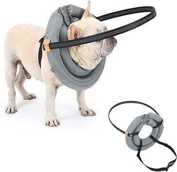 HDKUW Blind Dog Harness Guiding Device, Lightweight Collar for Blind Dog, Adjustable Blind Cat Accessories, Pet Anti-Collision Ring for Protective Confidence 2nd Generation, XS