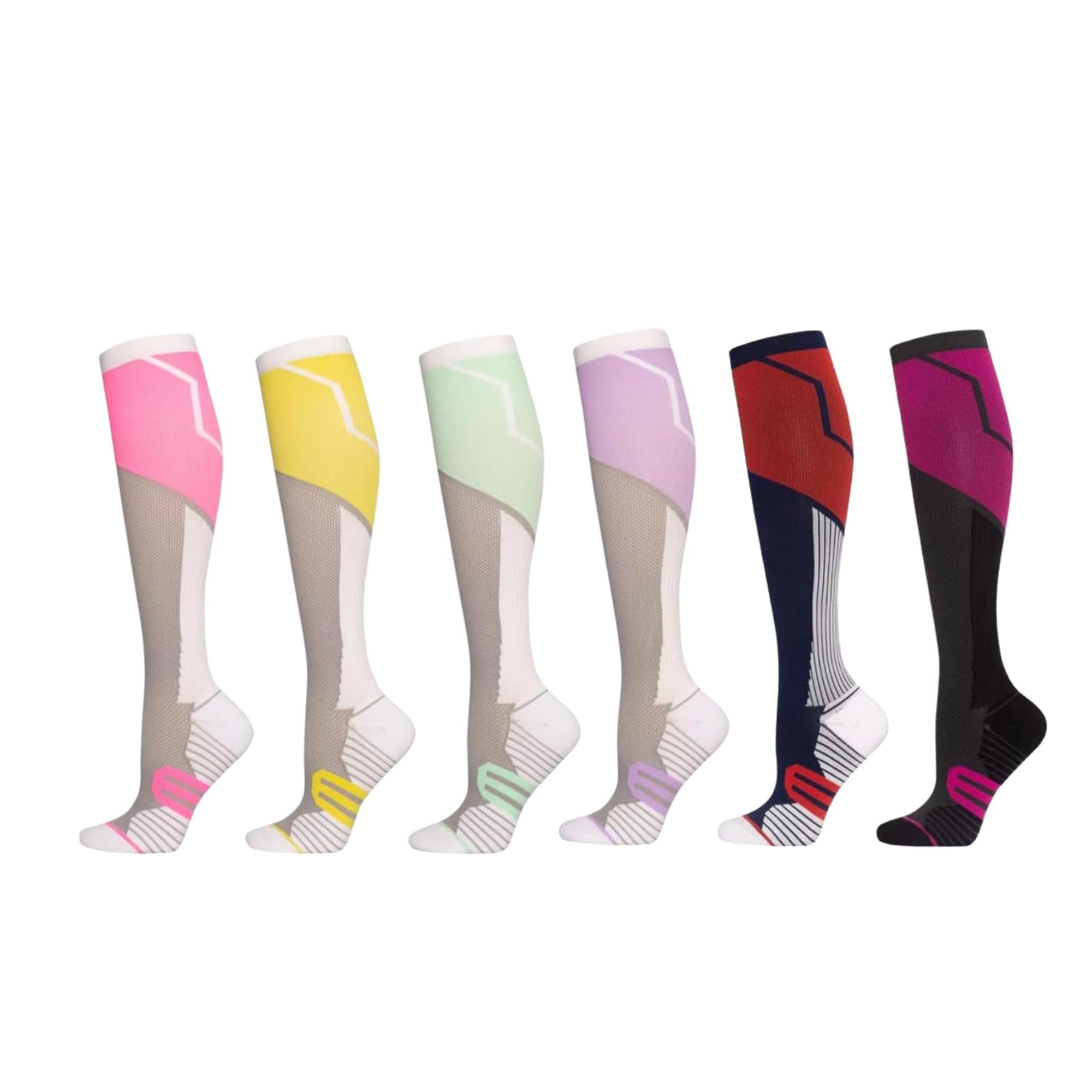 Athletic Compression Socks for Men & Women (Pack of 3) – Knee High Support for Running, Cycling, Marathon, Athletics & Indoor Training | Reduce Leg Cramps | Enhance Performance & Recovery-image-42