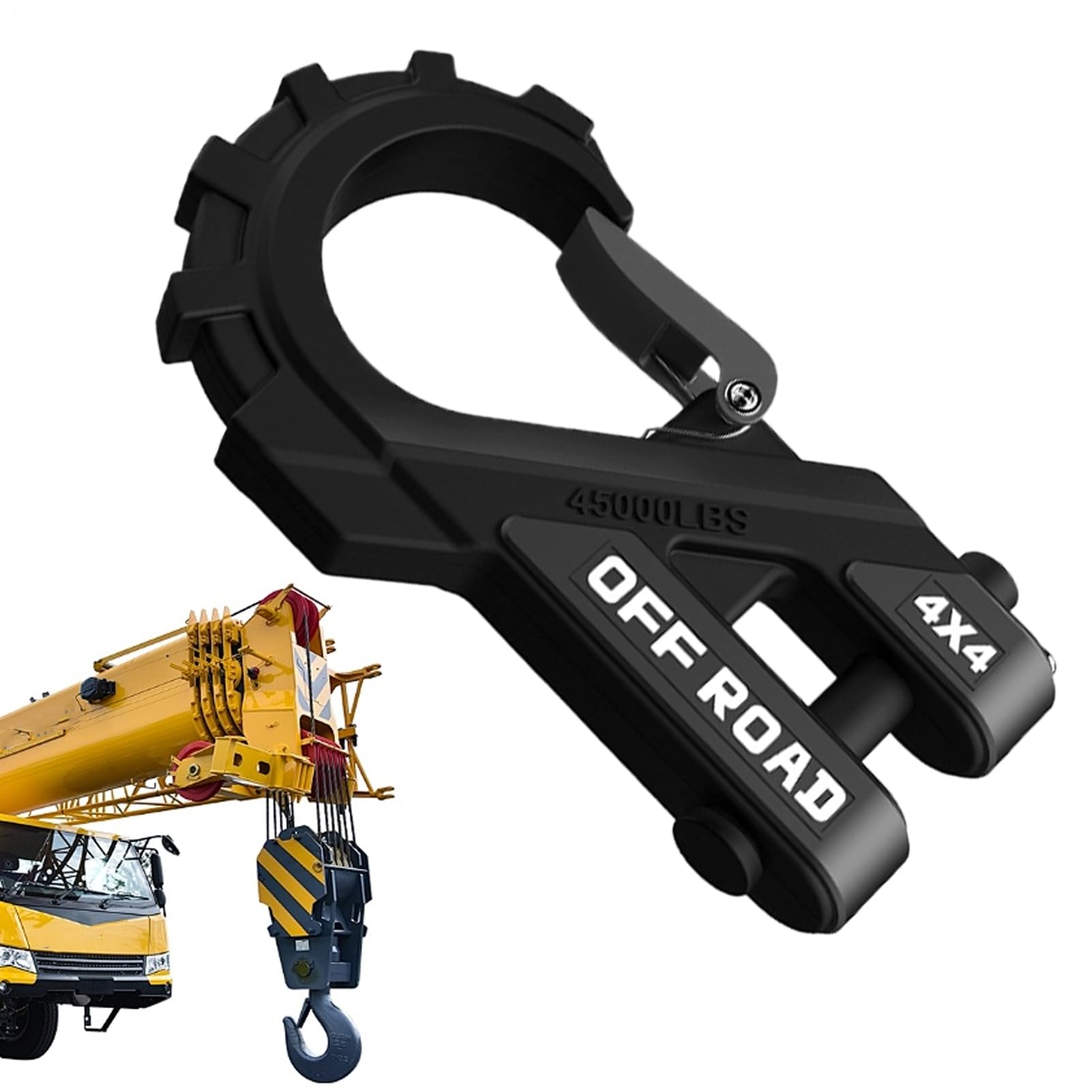 ATV Winch Hook - Connettore per rimorchio pesante, Hook Offroad Steel Grow | Collegamento della catena di sicurezza del rimorchio, clip per gancio per rimorchio SUV, programma di recupero auto