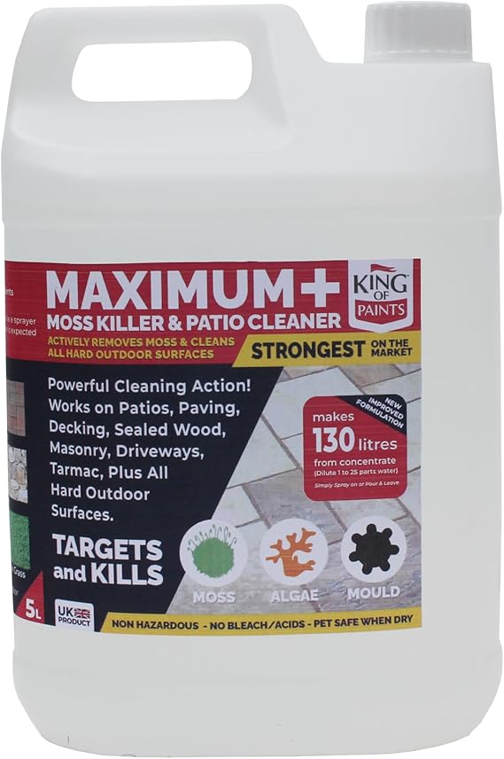 Moss Killer Driveway, patios a liquid 5L Amazon.co.uk Garden