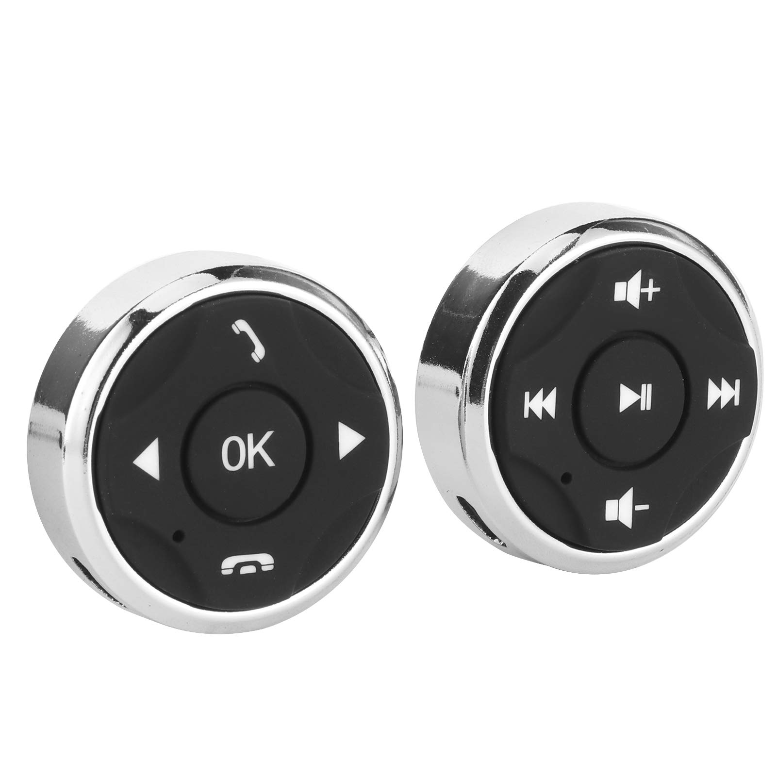 Bouton multimédia télécommande pour Volant Portable sans Fil Bluetooth USB contrôleur Rechargeable Appels téléphoniques contrôleurs de Musique Commande au Volant+Commande au Volant+Commande au Volant