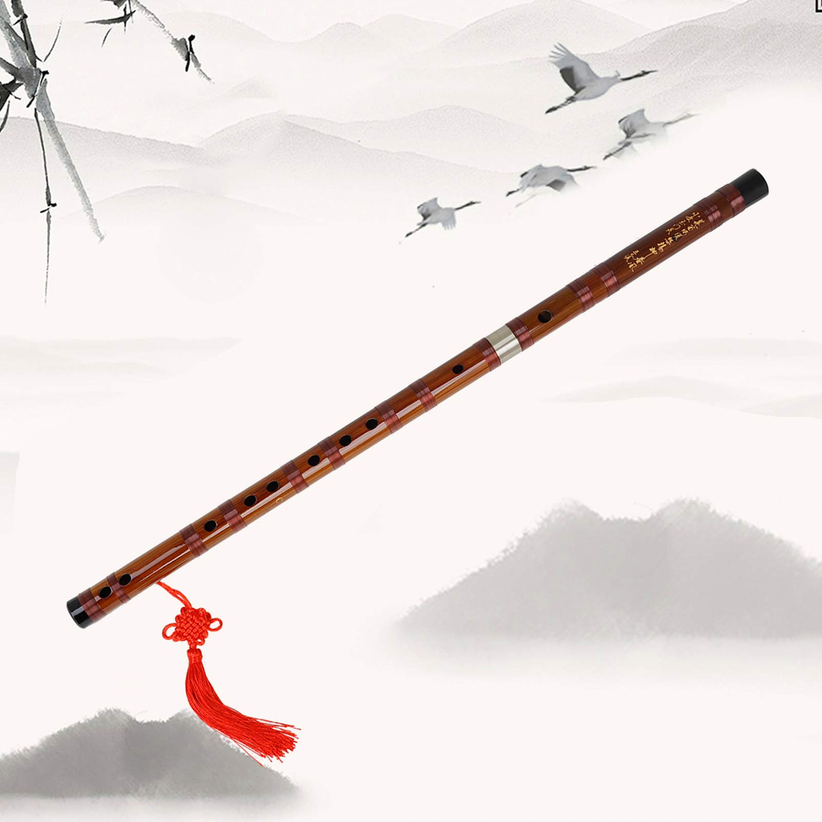 ZJchao Flauta, Llave de C Flauta bambú Amargo Instrumento Piccolo China China Instrumento de Madera Hecha a Mano Chino con Bolsa de Almacenamiento Nudo Chino