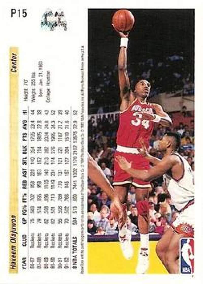 Amazon.com: 1992-93 Upper Deck McDonald's Basketball #P15 Hakeem