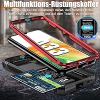Giyer Handyhülle für Samsung Galaxy A33 5G Hülle mit Schutzfolie, Galaxy A33 5G Schutzhülle mit Kameraschutz 360° Drehbarer Metall Ring Ständer Stoßfest Bumper A33 5G 6.4" Case Cover (Rot) – Ansicht 5