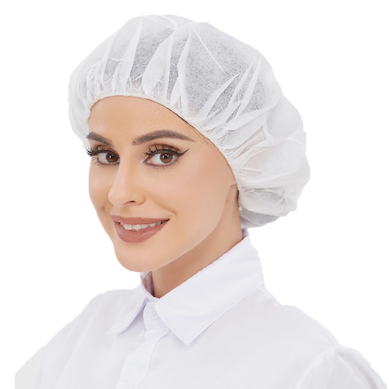 ZMDREAM Hair Net Disposable Bouffant Cap for Cooking Lab Beauty 21 &24 inches White & Black