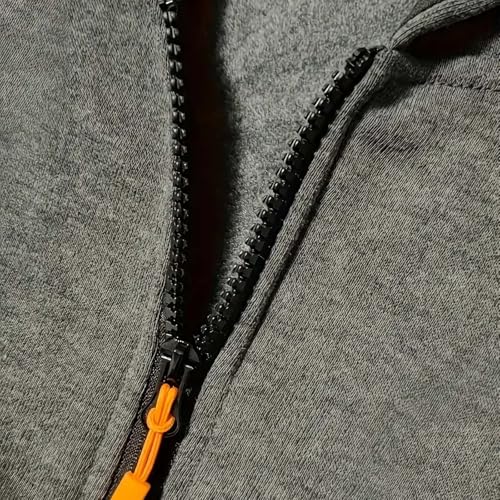 Tactical Hoodies for Men Full Zip Up Hoodie Loose Casual Workout Athletic Hooded Sweatshirt Jackets with Pockets 20254