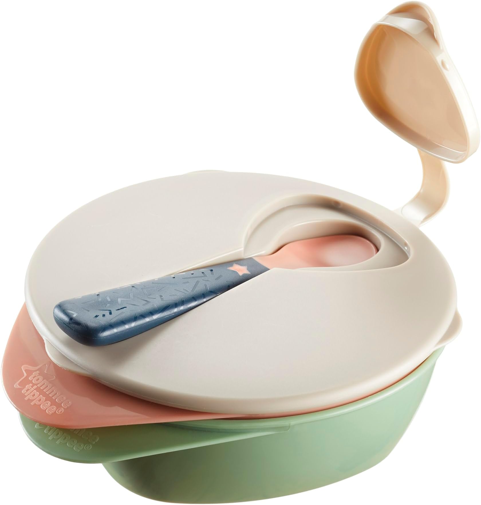 Explora Easy Scoop Feeding Bowl x 2, Lid and Spoon- Blue