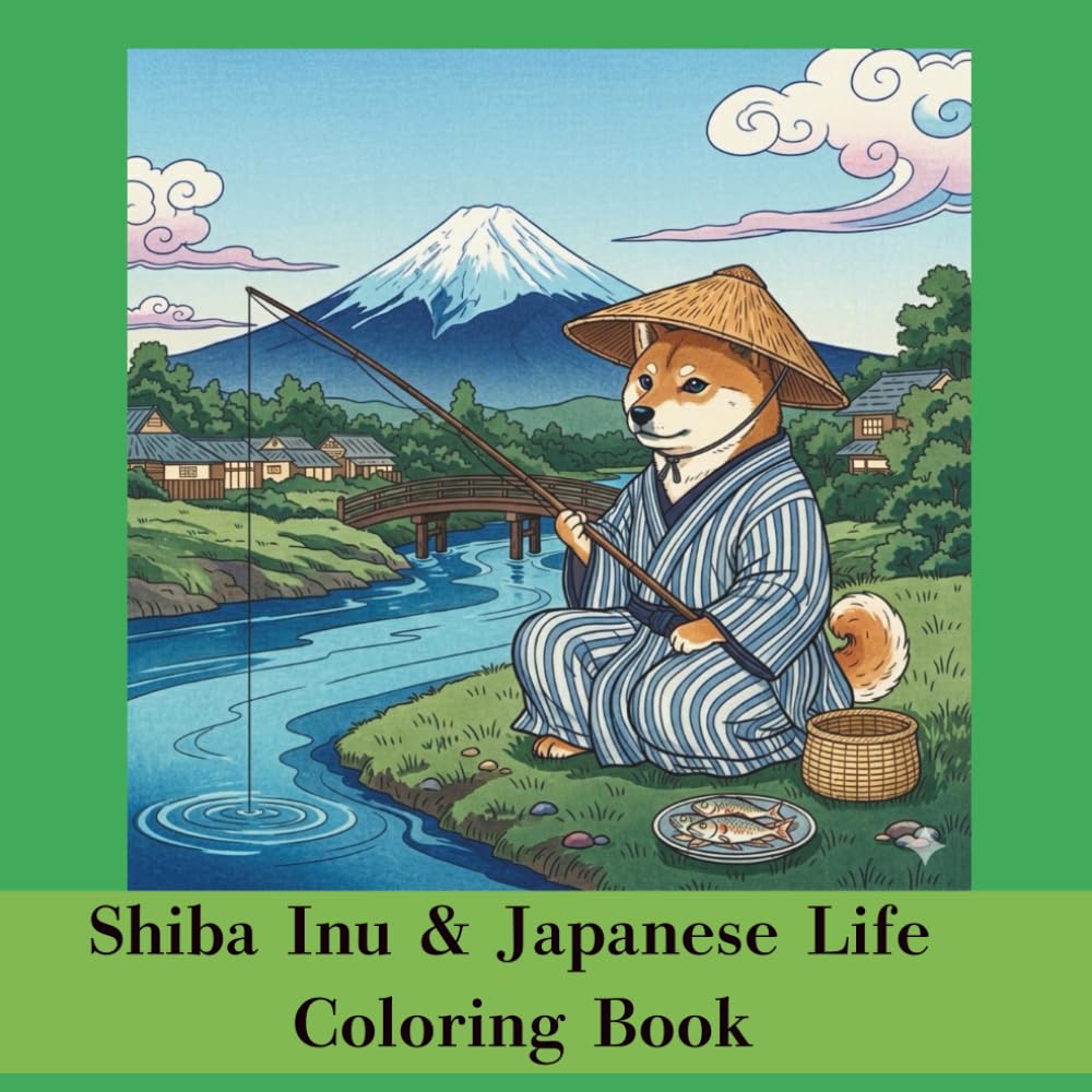 Shiba Inu & Japanese Life Coloring Book