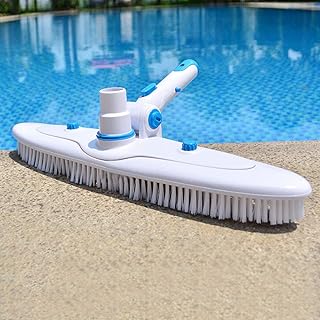 Escova de piscina moumouten, escova de sucção para limpeza de piscinas, ferramenta de limpeza, acessórios para equipamentos de piscina, para limpar paredes, pisos de azulejos, cerdas de náilon premium