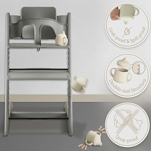 Miniatura 6 de Moonkie Vasos de silicona para bebés  Taza de entrenamiento de 3 etapas para bebés y niños pequeños  4 onzas 1 paquete