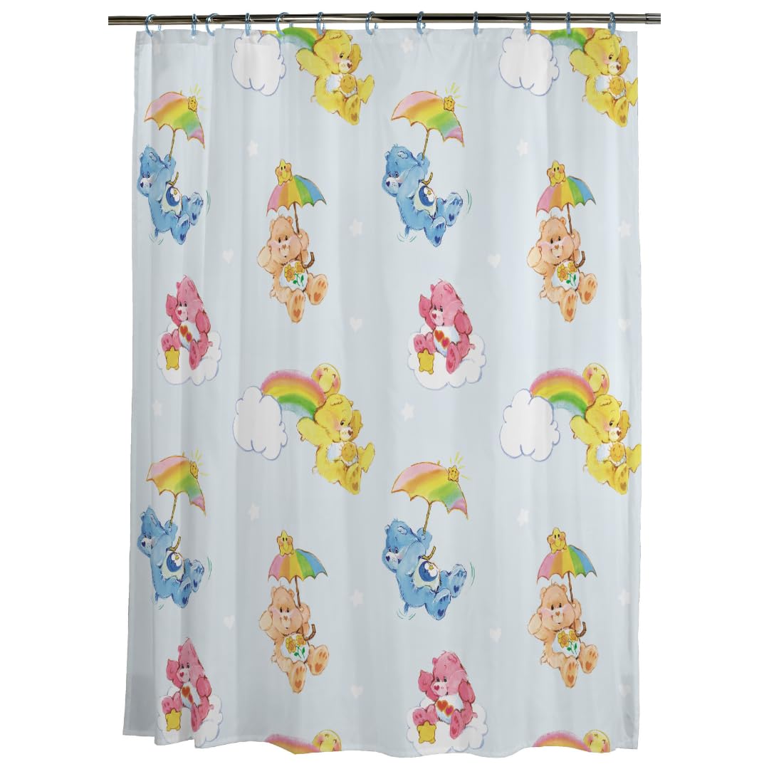 Franco Care Bears 13 Piece Shower Curtain and Ring Set, (100% Officially Licensed Product)