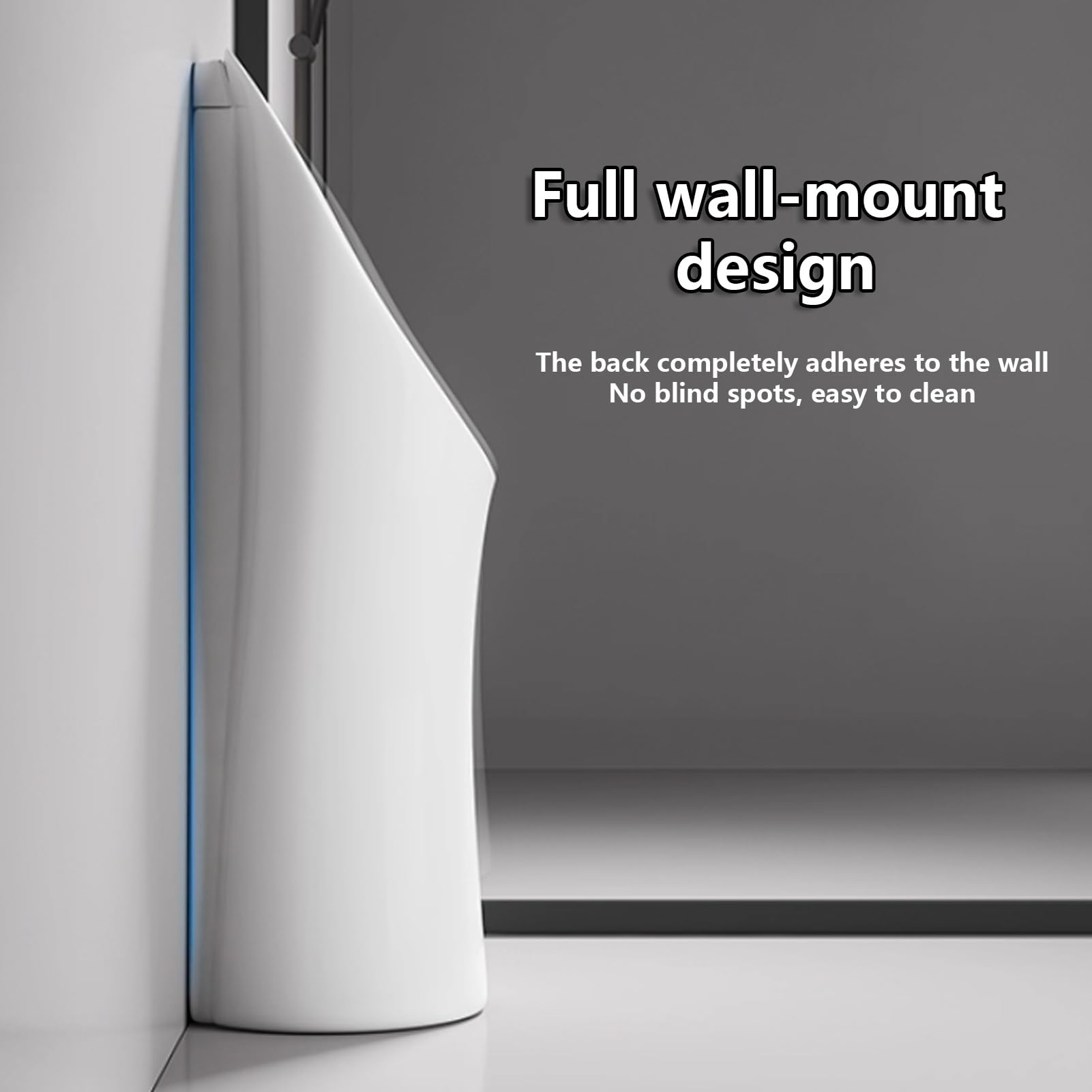 Automatisches Urinal für Männer, auslaufsicher, CE-zertifiziert, bündiges Design für Zuhause, Schule und Einkaufszentren, graue Waschlösung für Hygiene und Komfort