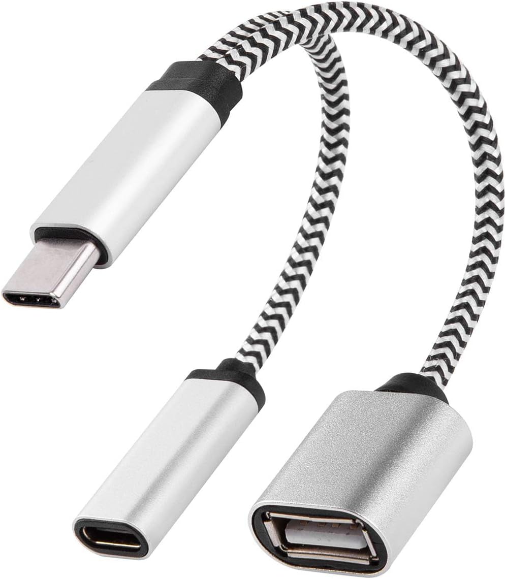 USB OTG Adapter Compatible with Google Chromecast with Google TV and Google Smart Phone - USB C OTG Adapter with Power