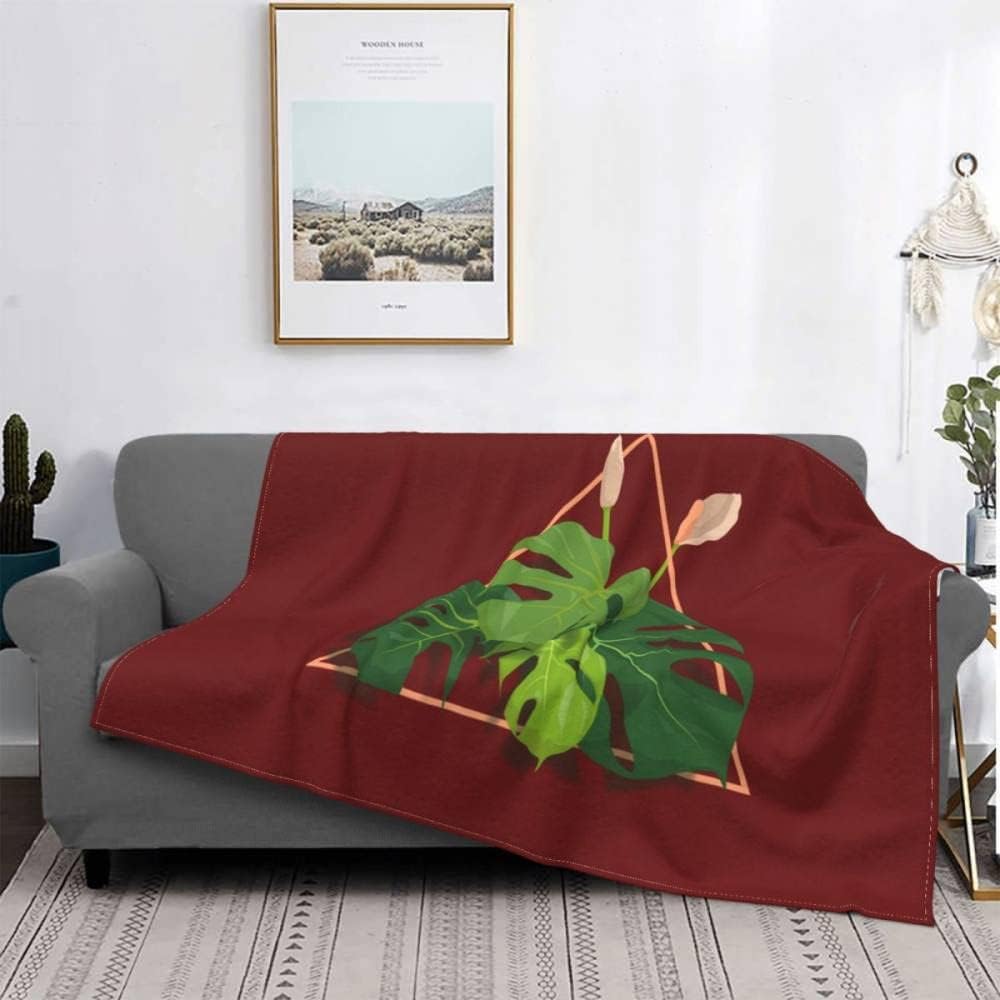 Nswad-Std Manta para Sofá - Franela Manta De Lana Estampado De Tema Tropical Acogedor Suave Mullido Peluche Cálido Sofá Manta De Tiro Funda Sofás Grandes Camas Sillones Sofás Viaje