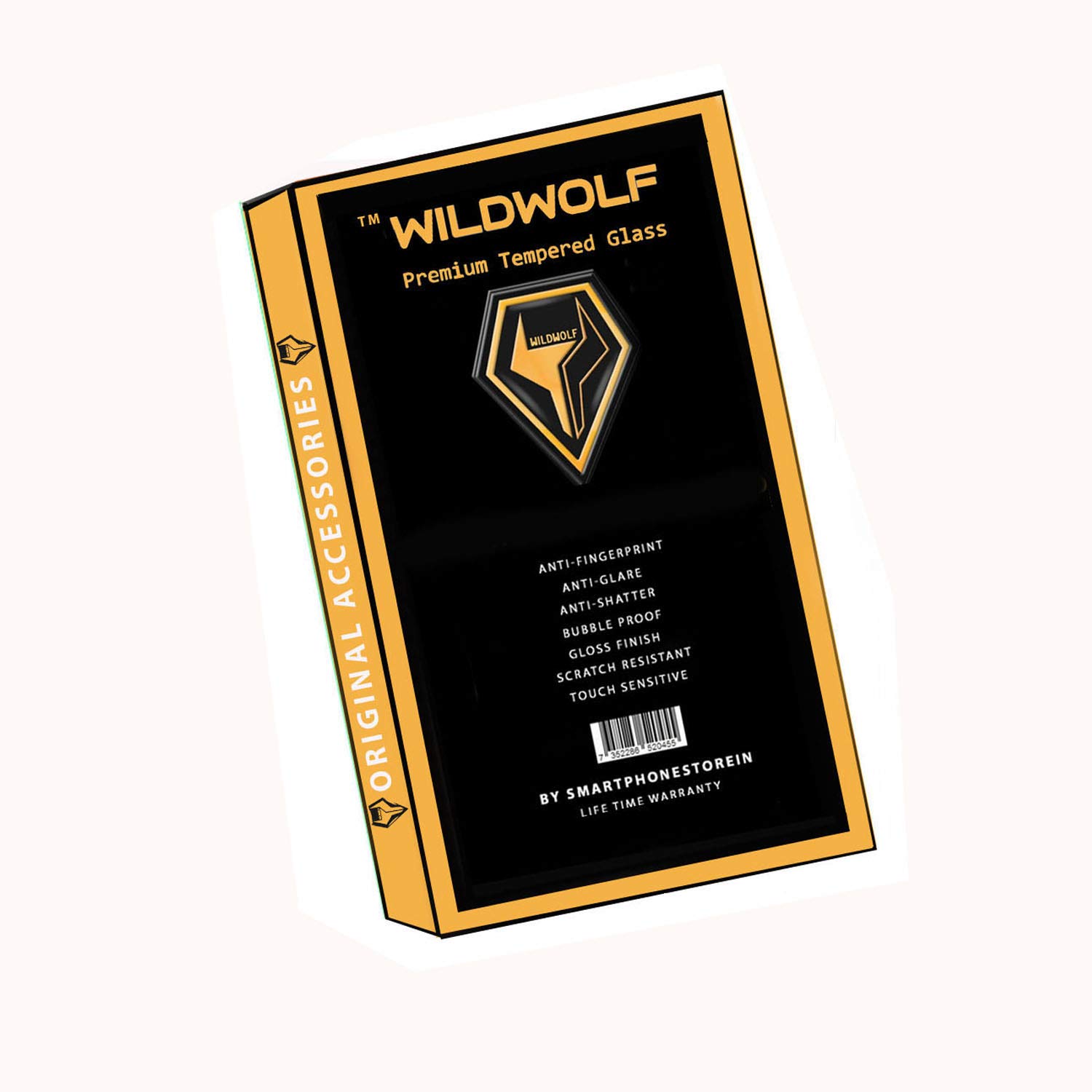 WILDWOLF 9H Anti-explosion Anti-scratch Tempered Glass Screen Protector for OPPO F3 Black