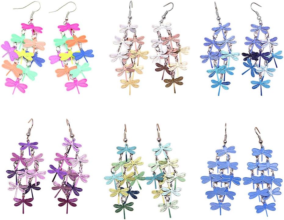 Afco Earrings for Women Dragonfly Hollow Dangle Hook Fashion Christmas Jewelry Gift Women Party Decor Eardrop 10# - Image 3