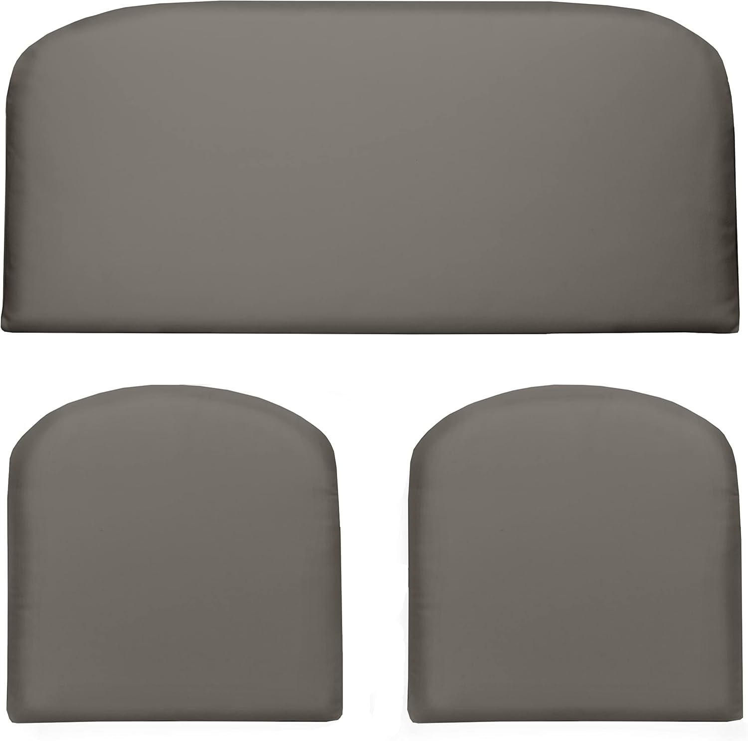 RSH DECOR Juego de 3 cojines de mimbre de espuma  41 x 19 y 19 x 19 pulgadas  Tela hilada para todo tipo de clima  Resistente al agua  Sofá biplaza