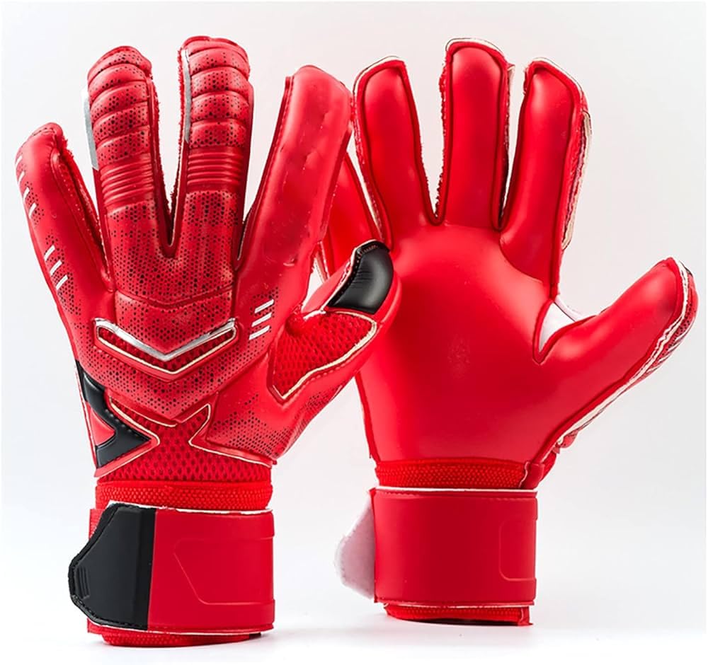 Futaba Football Goalkeeper Gloves with Flexible Finger Guard, Strong Grip - Red- Size 11-picture-29