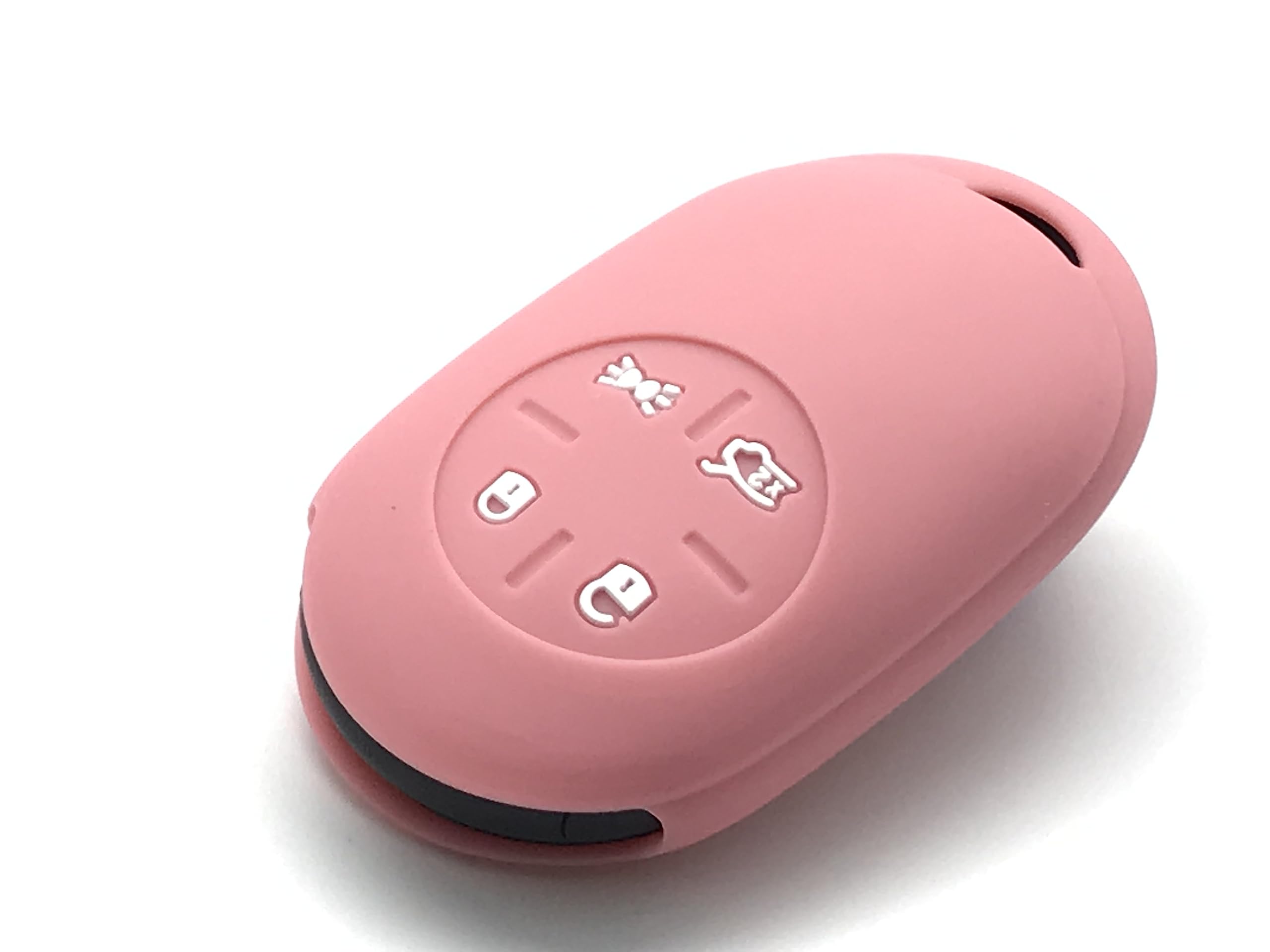 Nordecco Silicone Spain Flag Key Fob Cover Protective Case Compatible With Fiat 500e Electric 2022 2023 and Above (Pink) - Image 4