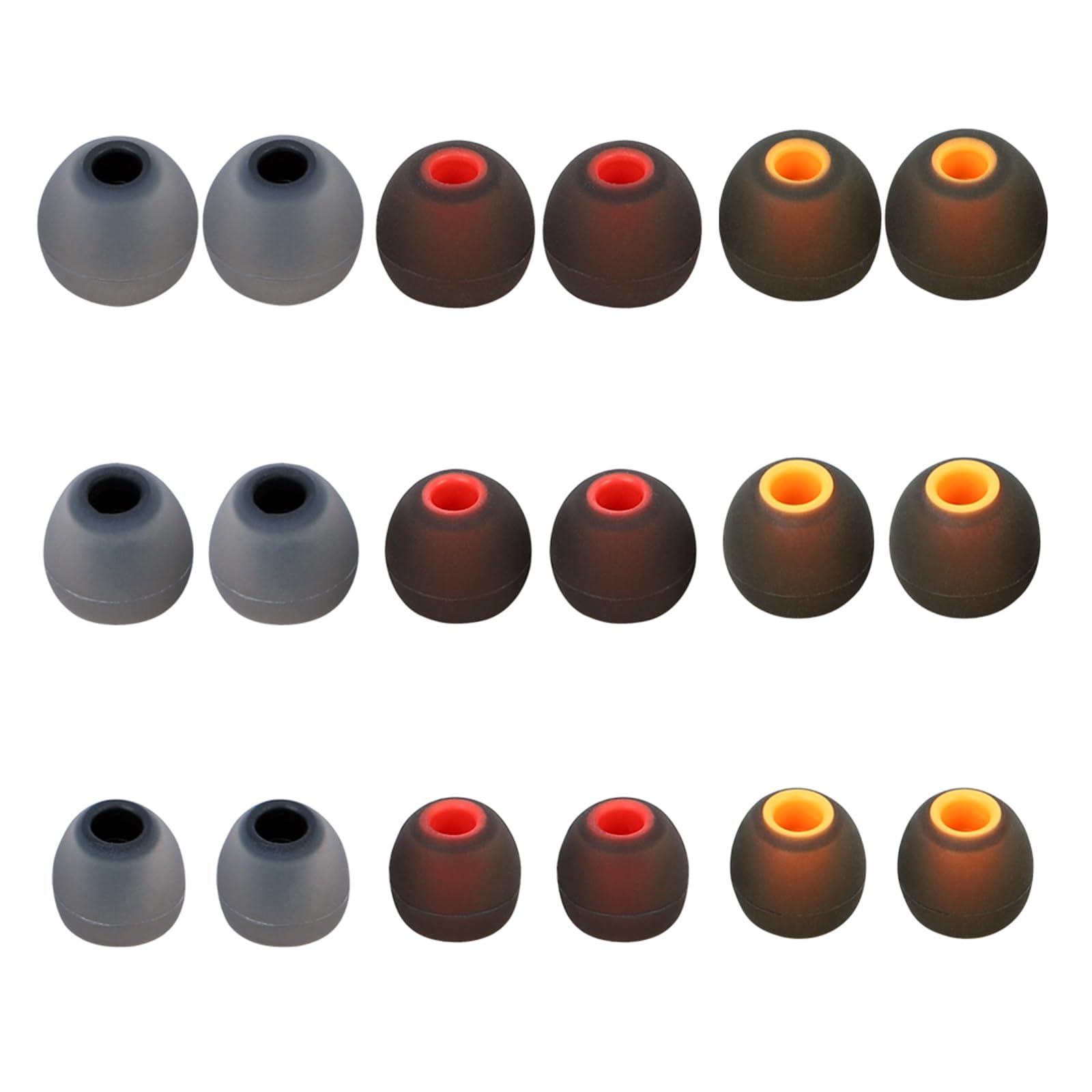 MMYQXI Silicone Replacement Earbud Tips Earbud Covers Ear Tips Fit for in-Ear Headphones (Inner Hole 3.8mm -5.1mm) Earbud Replacement Tips 9 Pairs
