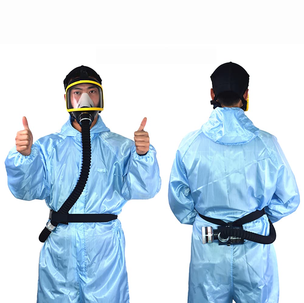 Maschera Antigas con Filtro di Alimentazione Dell'aria Elettrica per Respiratore ad Aria a Tubo Lungo Autoadescante(A)
