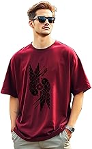 AUSK Mens Loose Fit Oversized Printed Cotton T-Shirts