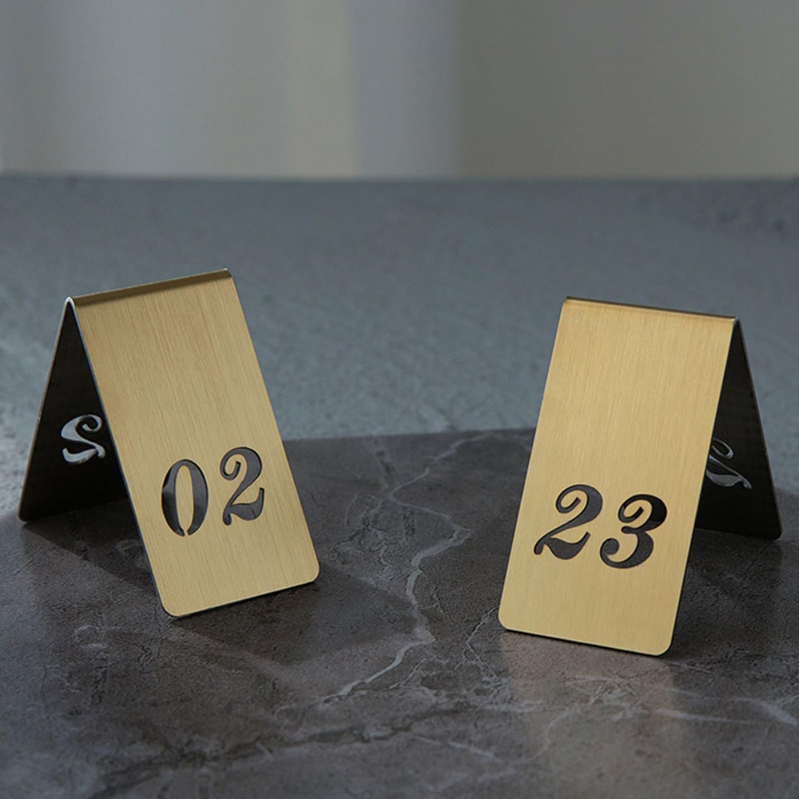 Numeri Da Tavolo Per Tavoli Ristorante Banchetti Di Nozze Ricevimenti Cena, Segnali Numerici Da Tavolo Bifacciali Segnali Numerici Da Tavolo - Acciaio Inossidabile, 1-10/11-20/21-30/31-40/41-50(41-50)