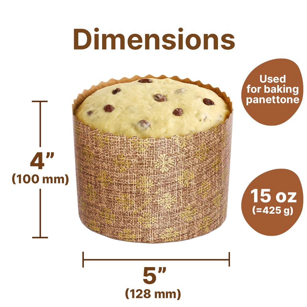 SHSH trade group Osterbrotform aus Papier, 425 ml, Paska Kulich (12er-Pack) – Panettone-Papier-Backformen, Para-Backform, Panettone-Formen de Papel