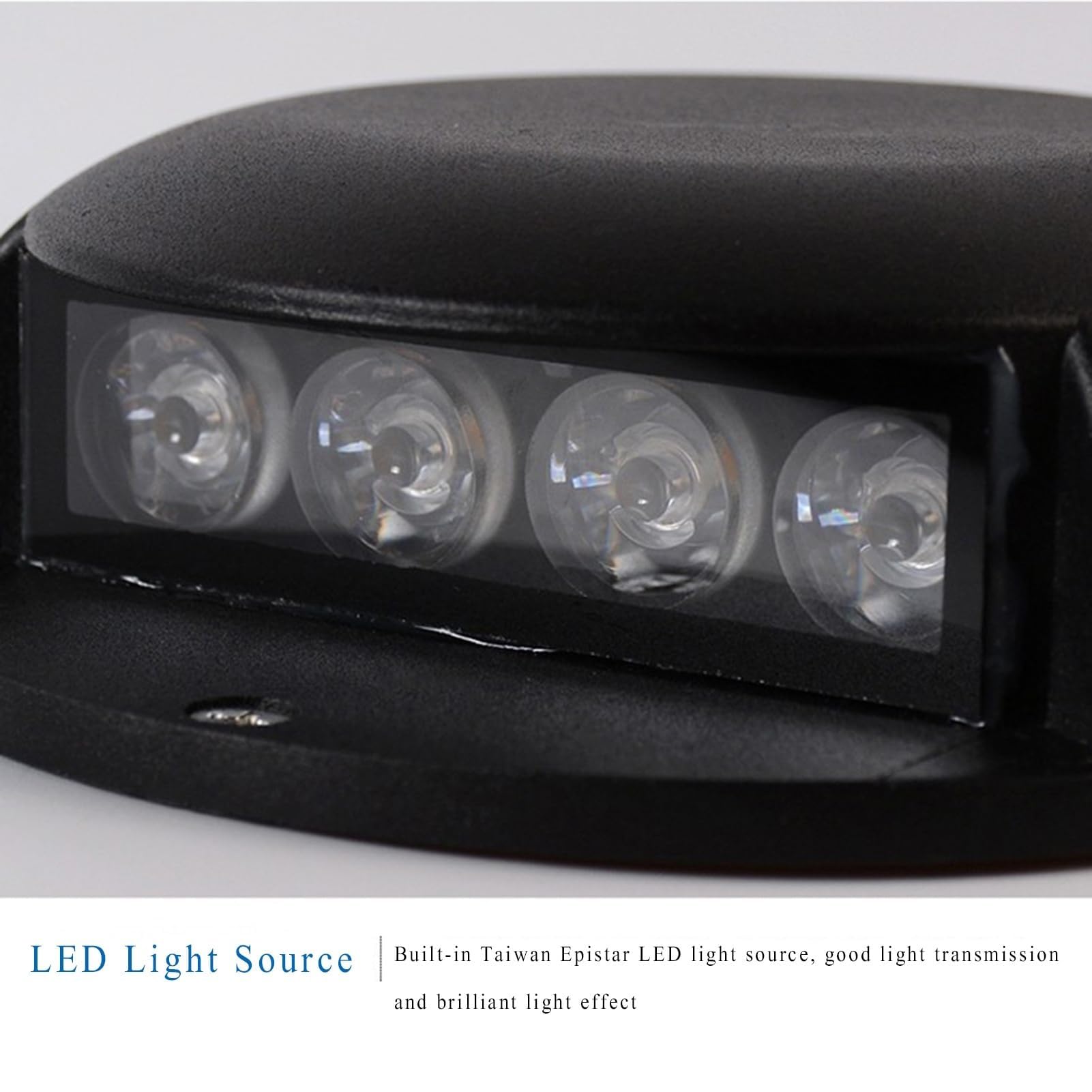 Luces Led Exterior - Foco Led Jardín, Luces De Cubierta Montadas En Superficie Con Iluminación De 1 Lado A Prueba De Agua IP65, CA/CC De Bajo Voltaje 12-24V Para Jardín Camino Pared Escalera(Red,4W-DC