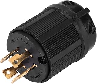 Twist Lock 4 Terminal Male Power US Plug,Generator Plug,125V/250V 20A NEMA L14-20P,for Connecting to Generator