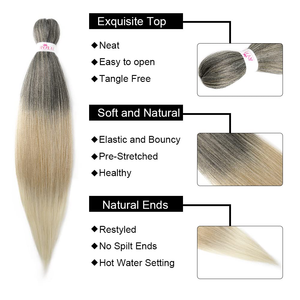 Buy Ombre Braiding Hair Pre stretched 30inch Long Prestretched Braiding