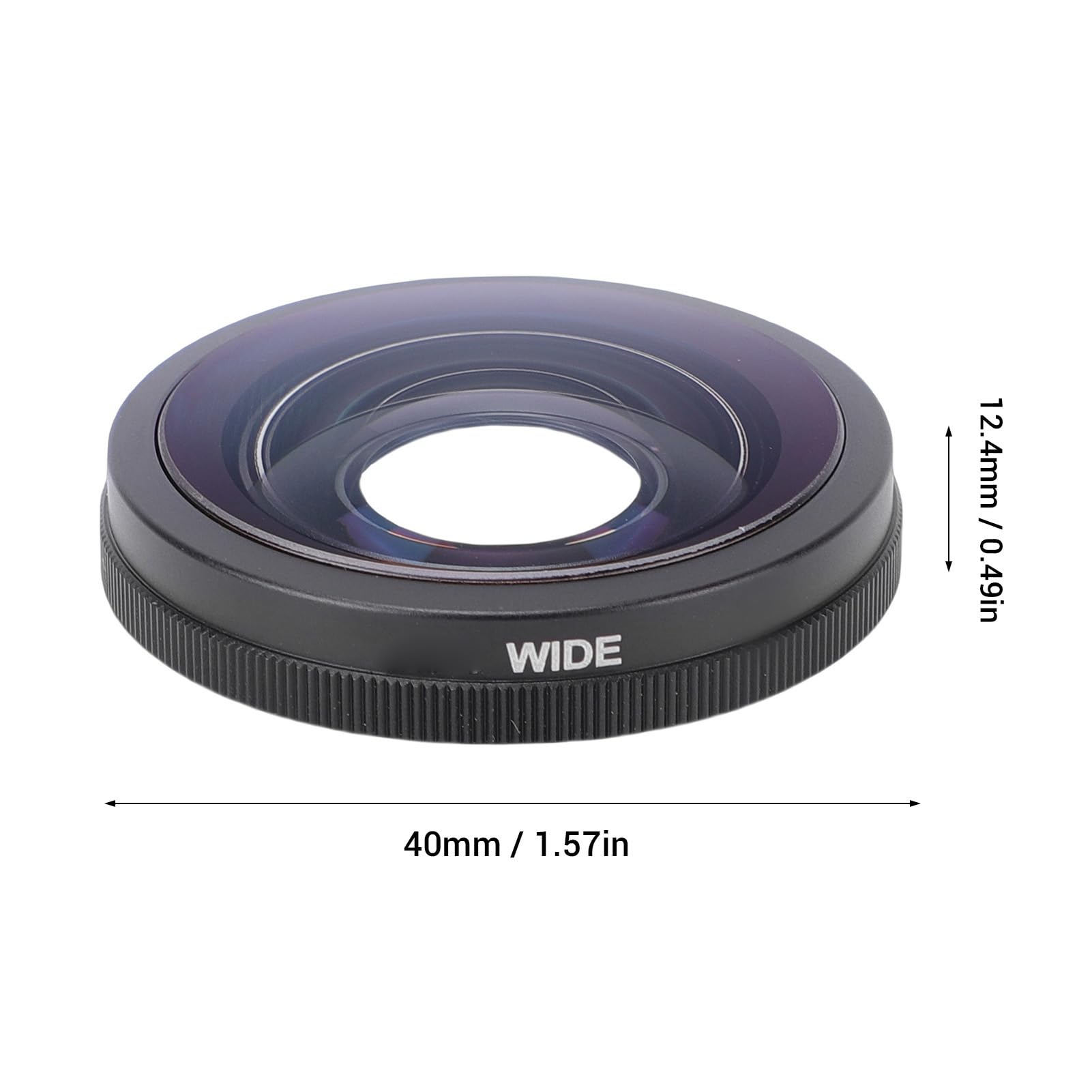 Cámara Lente Gran Angular Recubrimiento Ultra HD Lente Ojo de de 185 Grados para GO Fotografía Mejorada Viajes Fotografía de Naturaleza Vidrio HD Aleación de