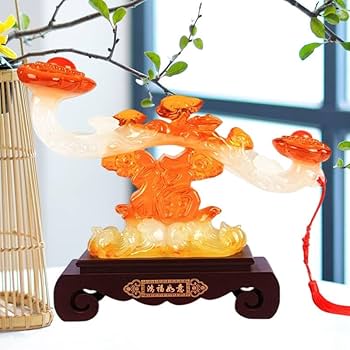 Amazon.com: Thcbme 玉如意摆件中式客厅玄关博古架装饰品摆设