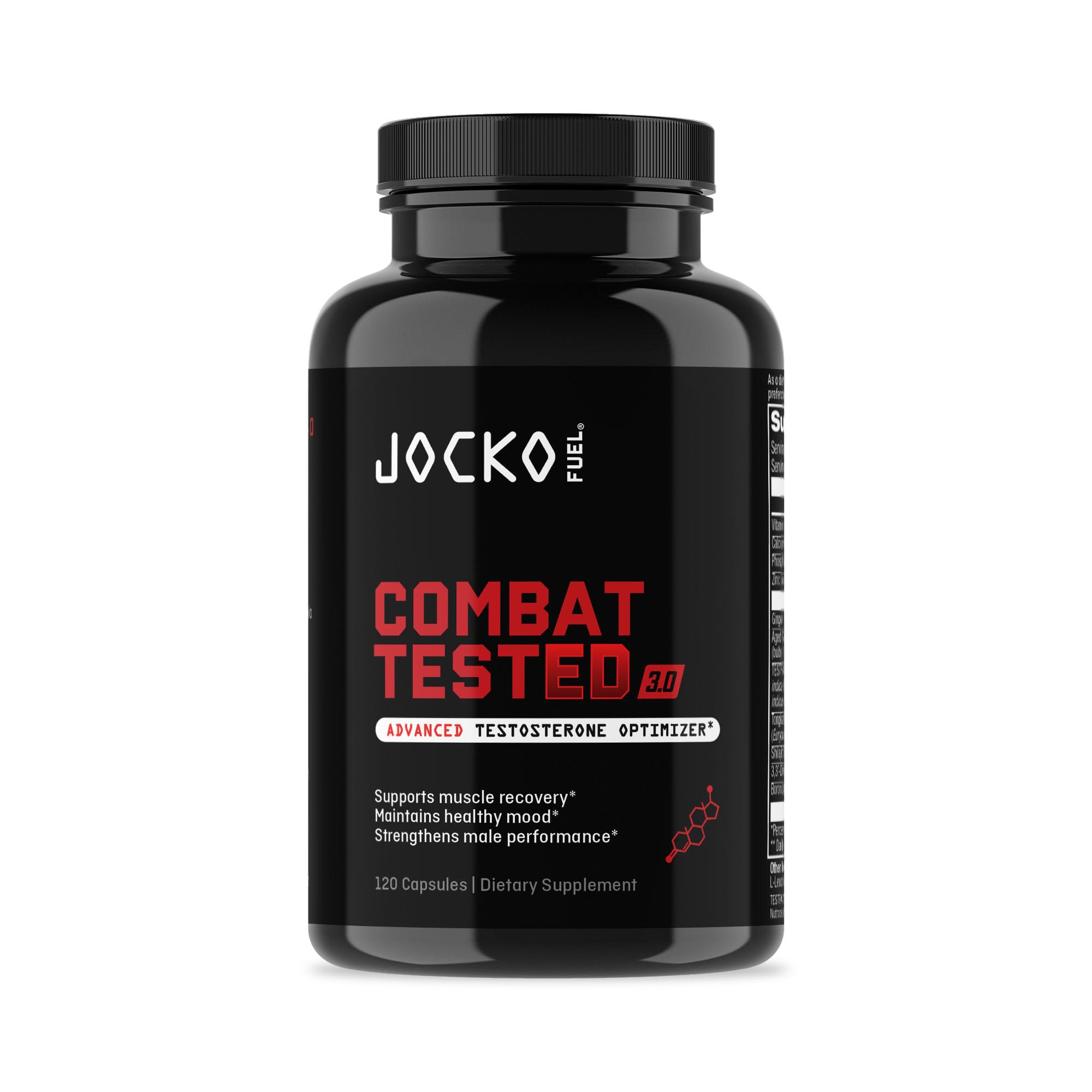 Jocko Fuel Test Booster for Men - Natural Endurance, Stamina, & Strength Booster - Muscle Builder for Men & Nitric Oxide Support with Ginger Root,