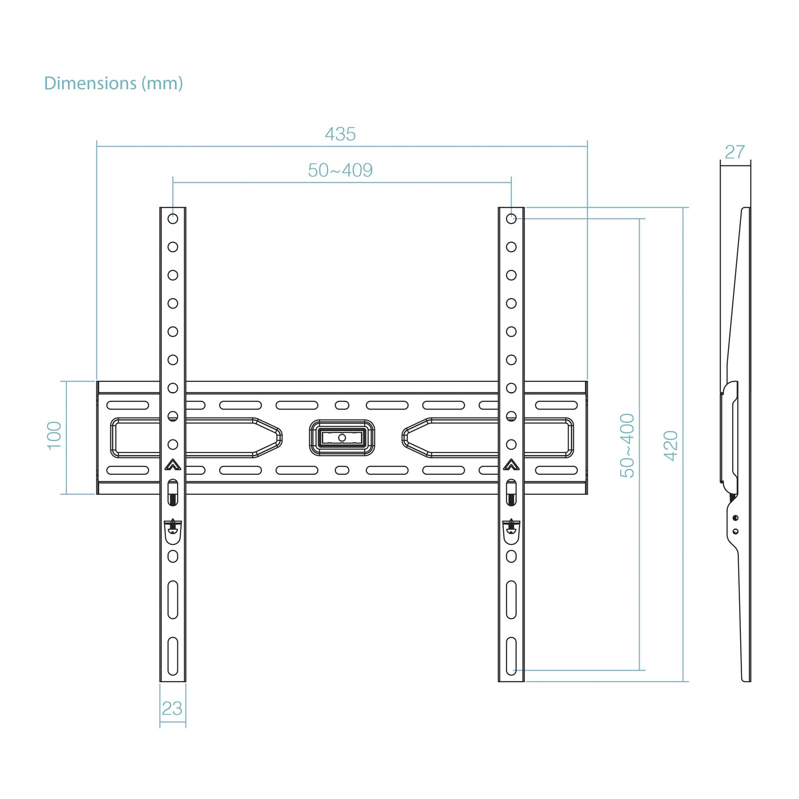 TOOQ LP1030F-B - Soporte Fijo de Pared para Pantallas 37"-70", Negro — view 6