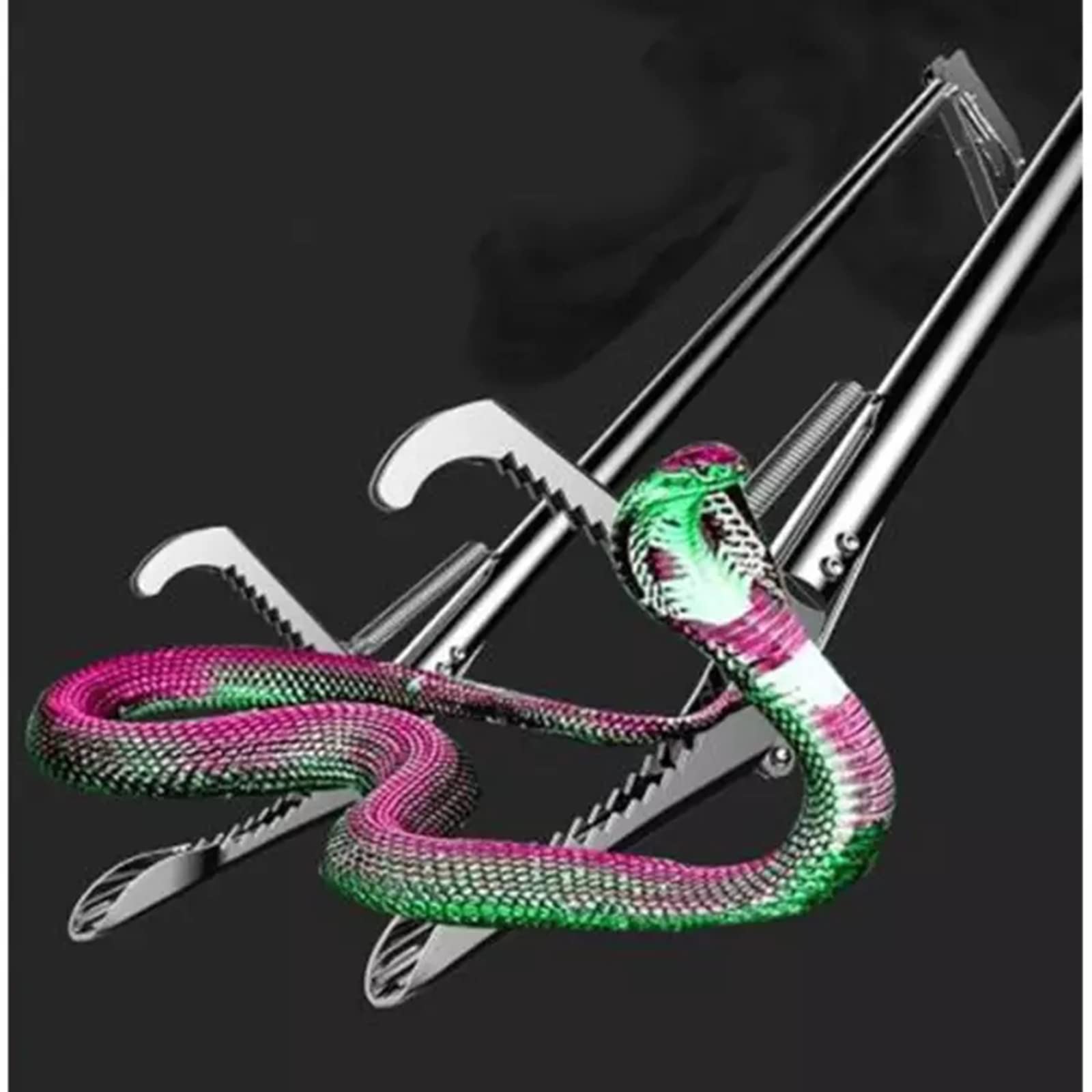 Pinza Per Serpenti 1,5 Metri - Acciaio Inox, Ganasce Seghettate, Pieghevole, Sicurezza - Foto 7