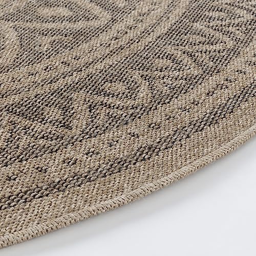 Alfombra de pasillo resistente a los rayos UV de estilo boho beige para exterior e interior 8
