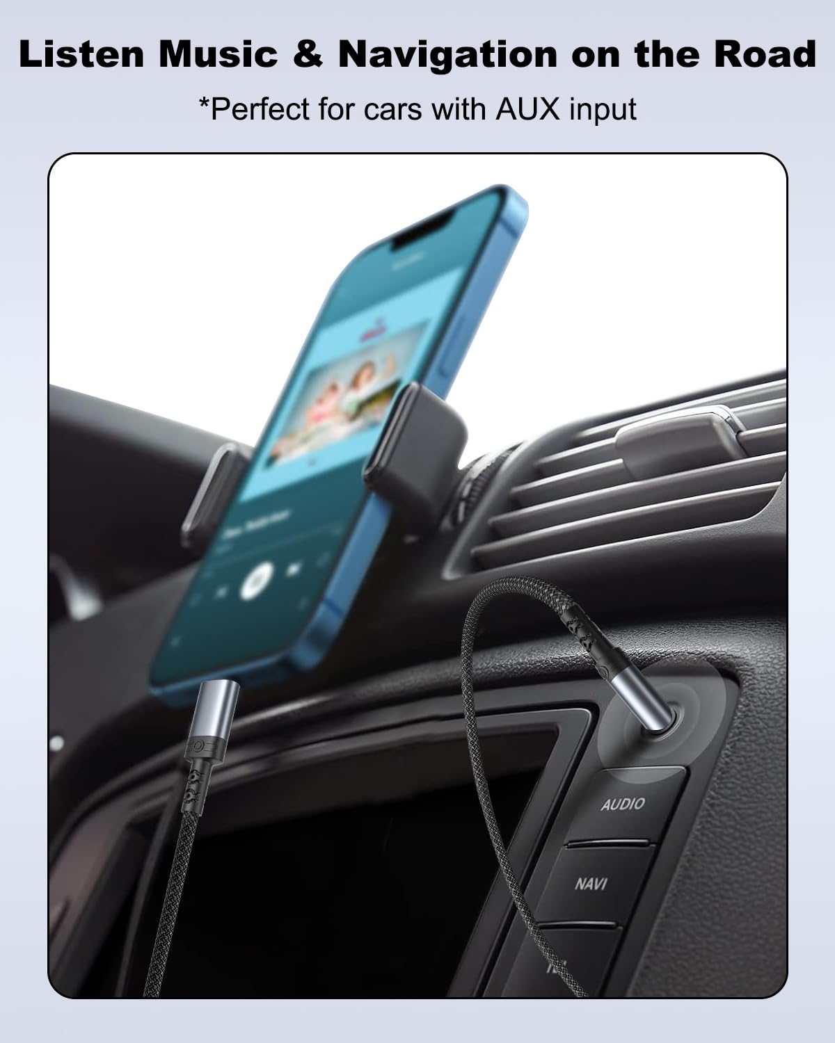 Câble USB C vers Jack 3.5mm 1M pour iPhone 16/15, Samsung S25 S24, Huawei, Xiaomi