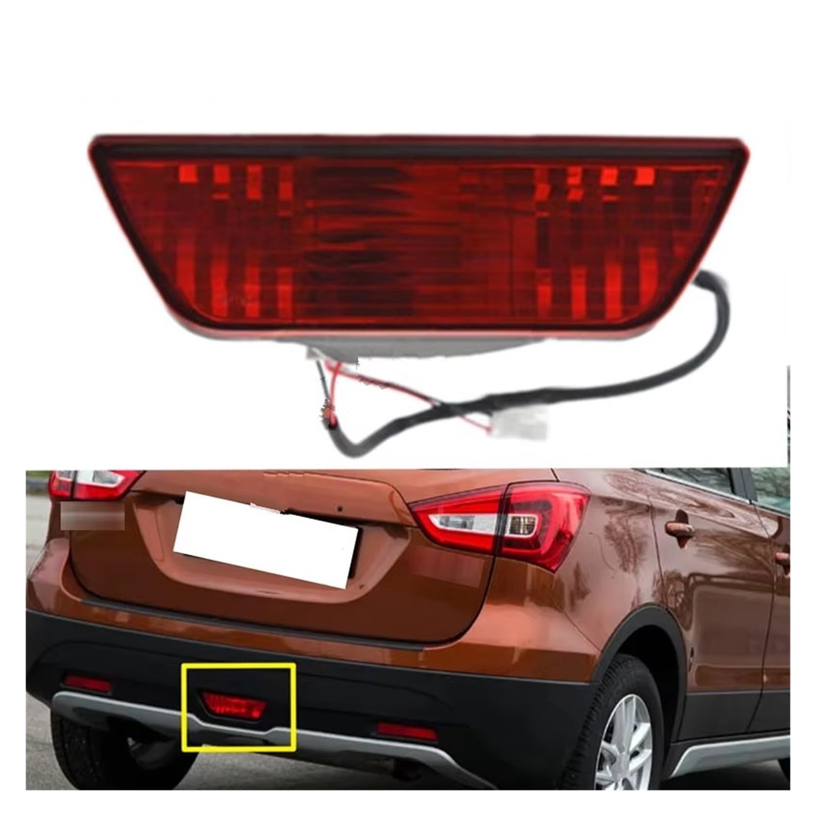 Lámpara Reflector Parachoques Trasero Para Suzuki Para SX4 Para S-Cross 2015-2019 Para Swift Sports 2017-2019 Reflector De Parachoques Trasero Luz Luces De Freno Inversas
