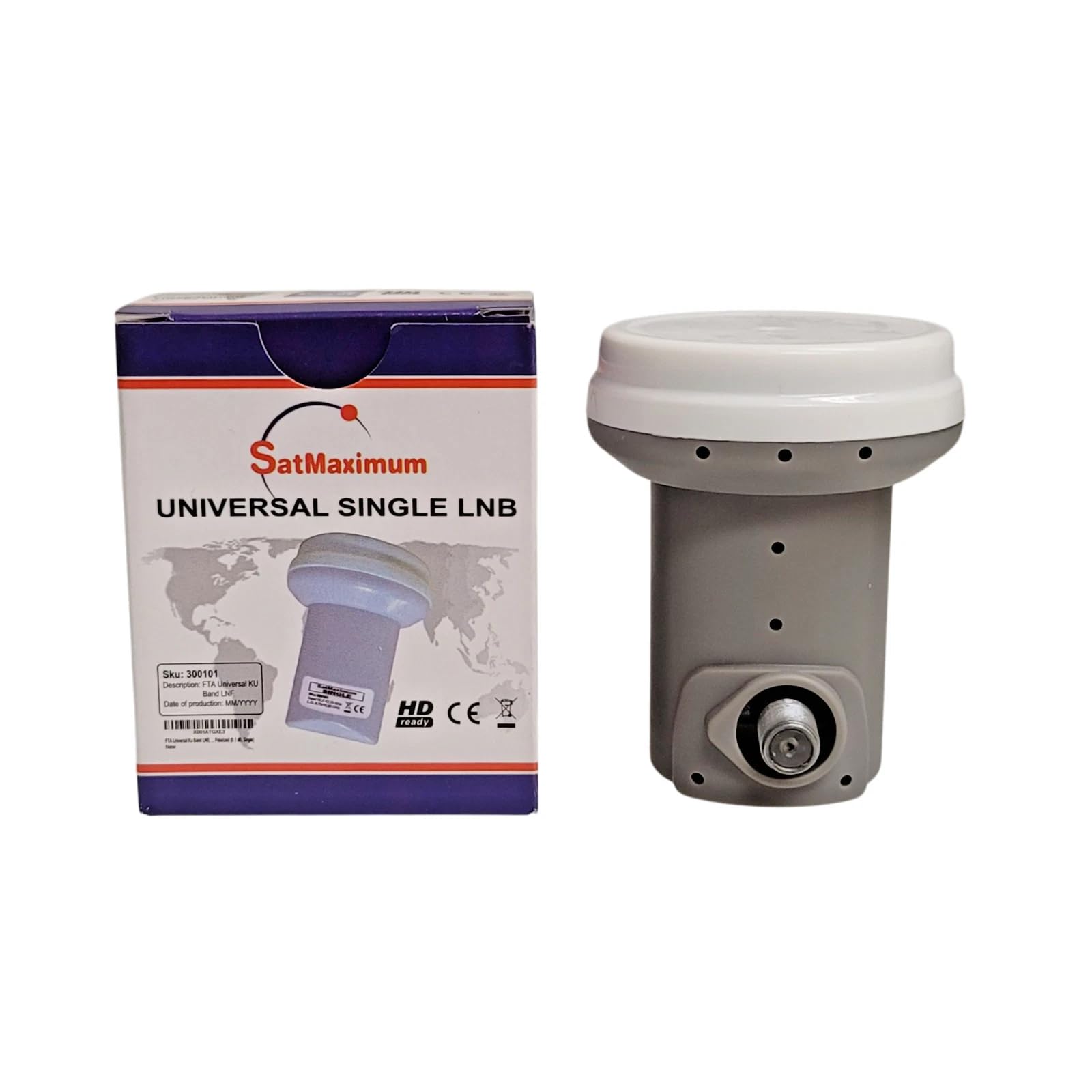 Cables Direct Online FTA Universal Ku Band LNB, Single, 0.1dB Satellite Dish LNBF, Linear, Polarized (0.1 dB, Single) 0.1 dB Single