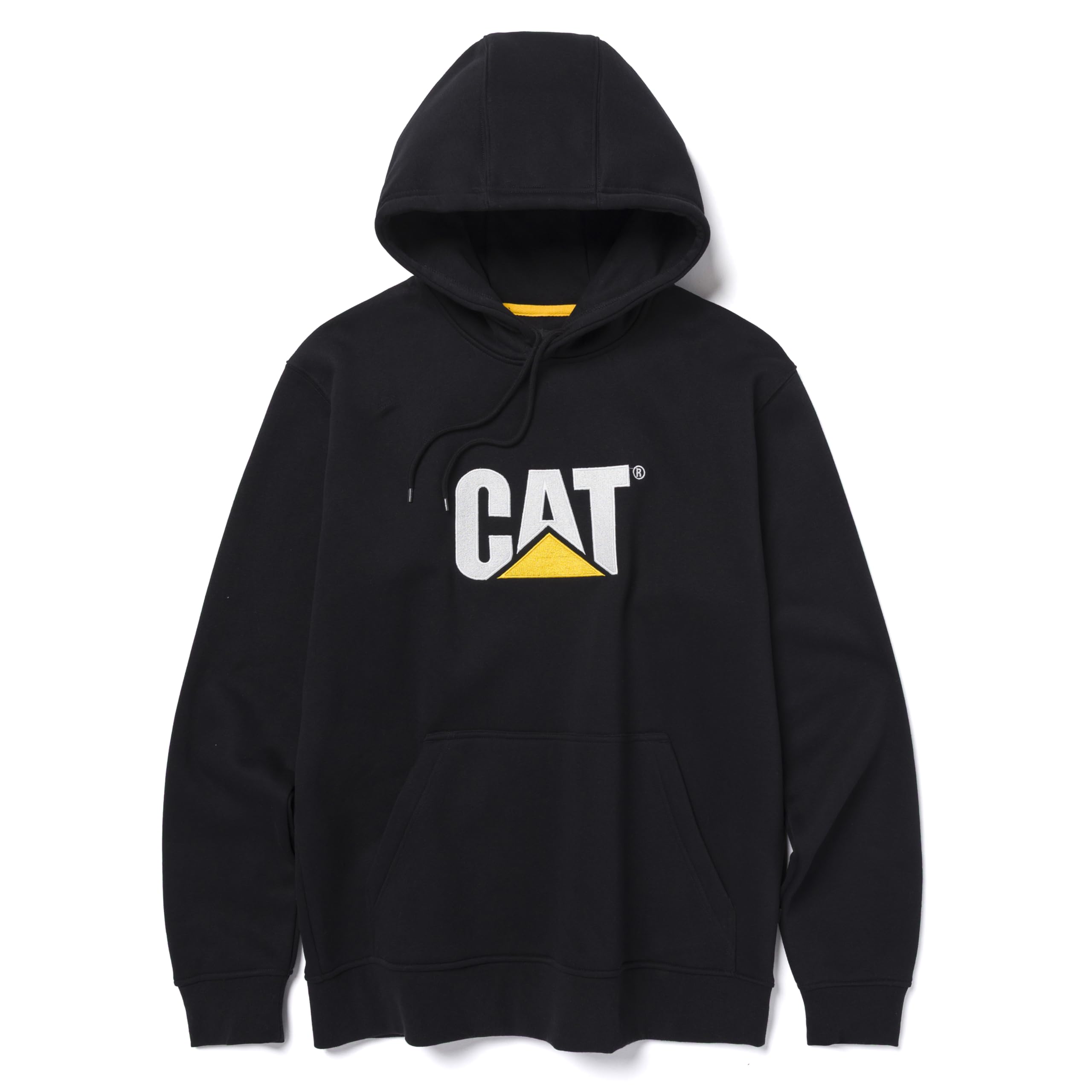 Caterpillar Men's Trademark Hoodies with Embroidered CAT Front Logo, S3 Cord Management System, and Pouch Pocket
