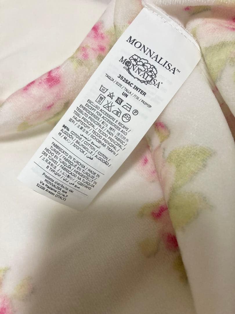 MONNALISA ローズ柄 おくるみ ベビー寝具 防寒 プレゼント