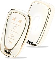 Vista 7 de QBUC Funda para llavero Chevy con llavero protector de TPU para Chevrolet Equinox Malibu Traverse Blazer Camaro Impala Cruze Volt Bolt Sonic Trax