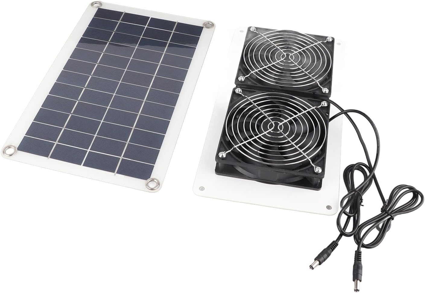 10W 18Vソーラーパワーデュアルファンキット鶏小屋用の防水ポータブルソーラー排気ファン温室ペットハウス